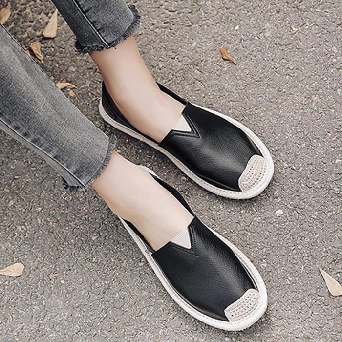 Women Comfortable PU Slip On Loafers