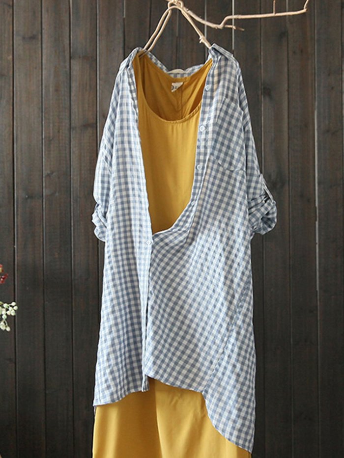 Long Sleeve Casual Shirt Collar Tops