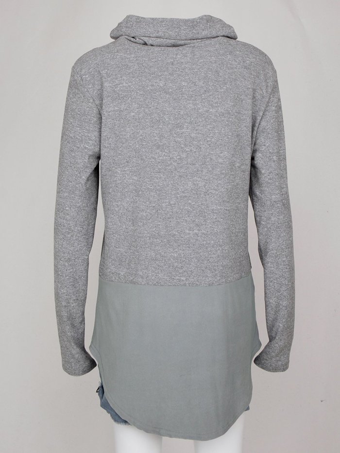 Solid Casual Paneled Hoodies & Sweatshirt
