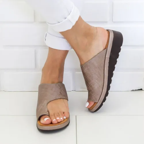 Women Casual Sliver Sandals Comfy Low Heel Open Toe Platform Shoes