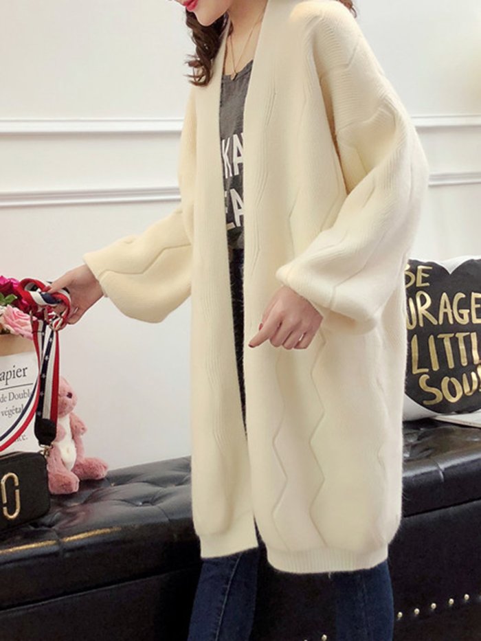 Solid Acrylic Balloon Sleeve Coat