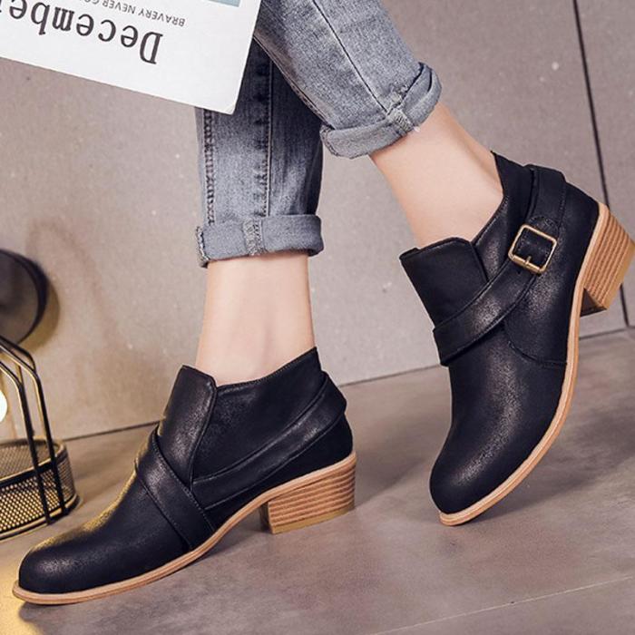 Women  Casual Outdoor Short High Heels Boots