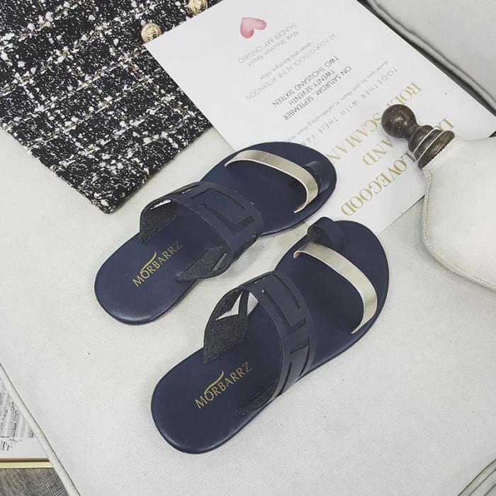 Large Size PU Hollow-out Beach Slippers
