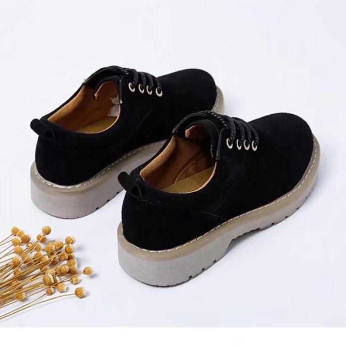 Suede Casual Women Lace-Up Sneakers