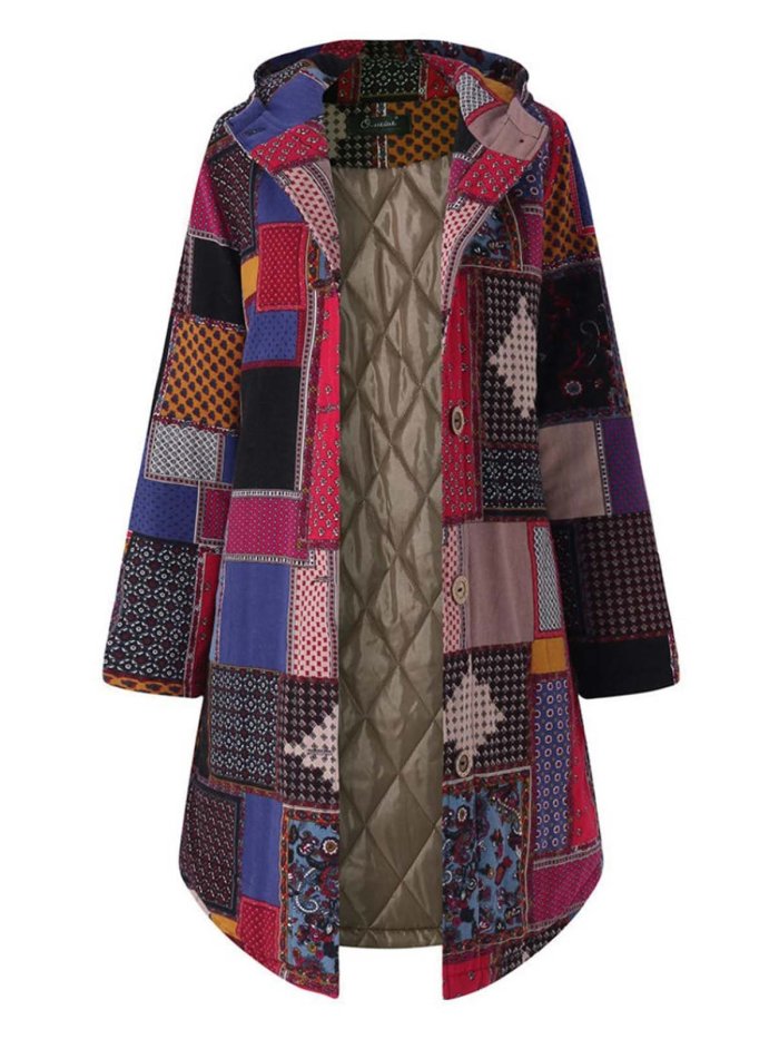 Casual Pockets Coats With Hoodie