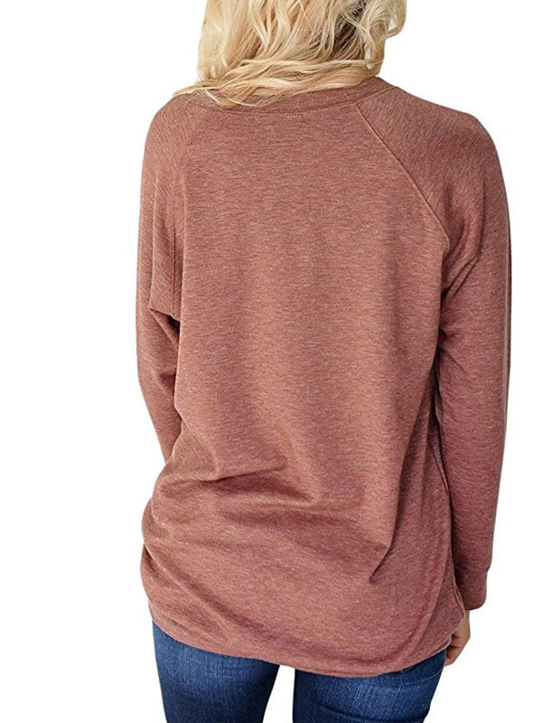 Striped Long Sleeve O-Neck Cotton Blouse & Shirts