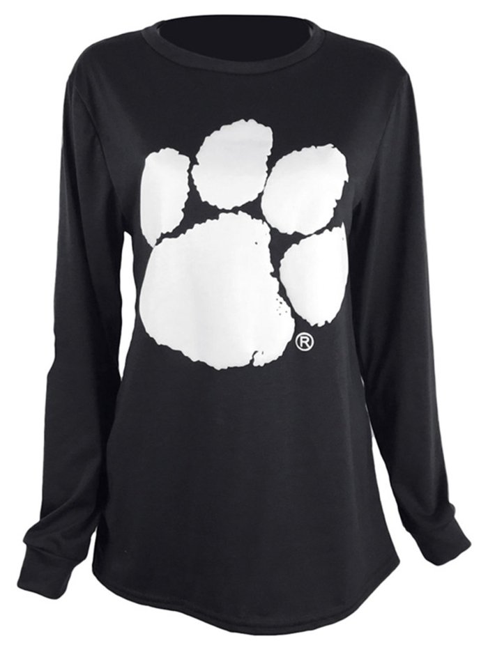 Long Sleeve Cotton Sweet Crew Neck T-Shirts