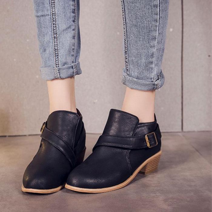 Women  Casual Outdoor Short High Heels Boots