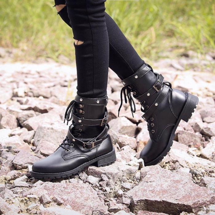 Women PU Booties Casual Comfort Plus Size Shoes