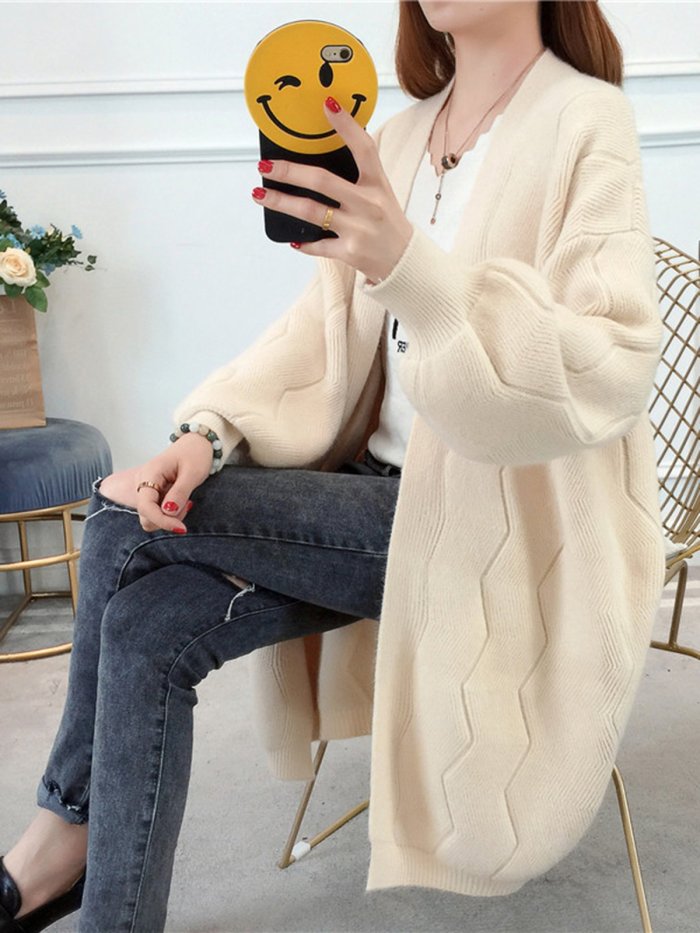 Solid Acrylic Balloon Sleeve Coat