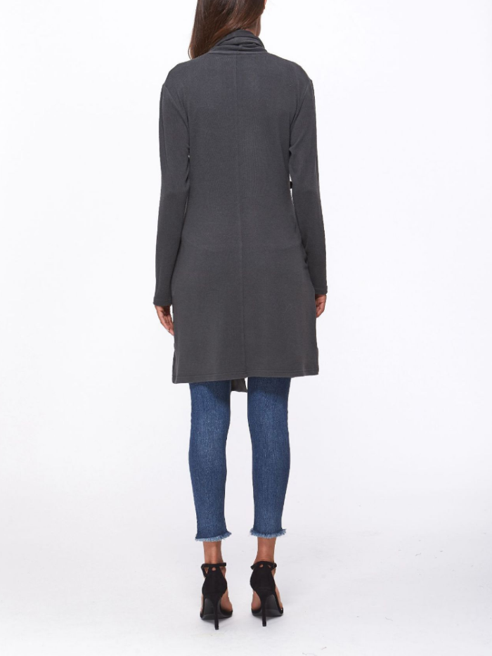 Long Sleeve Belt Cotton Casual V Neck Cardigans