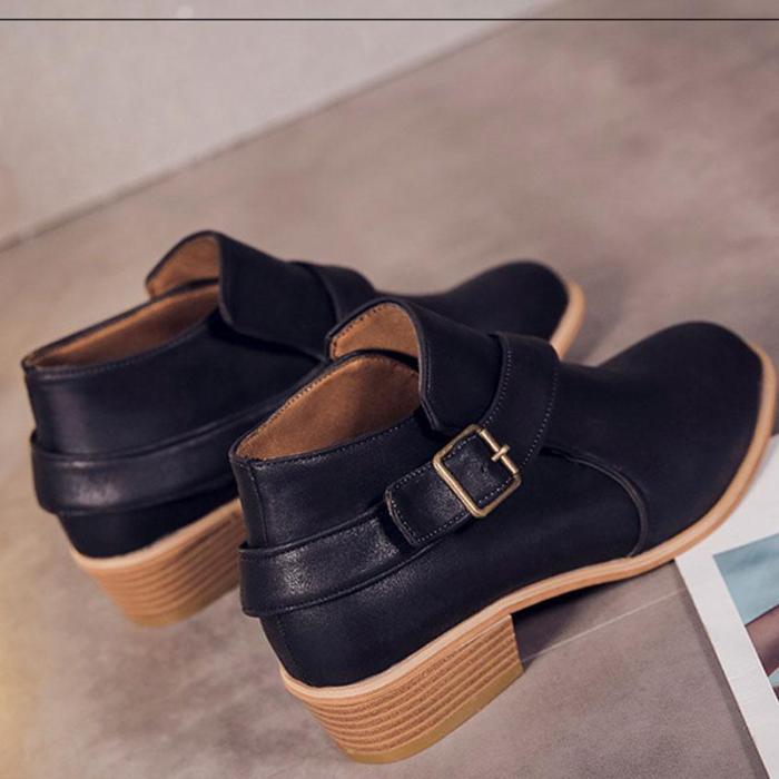 Women  Casual Outdoor Short High Heels Boots