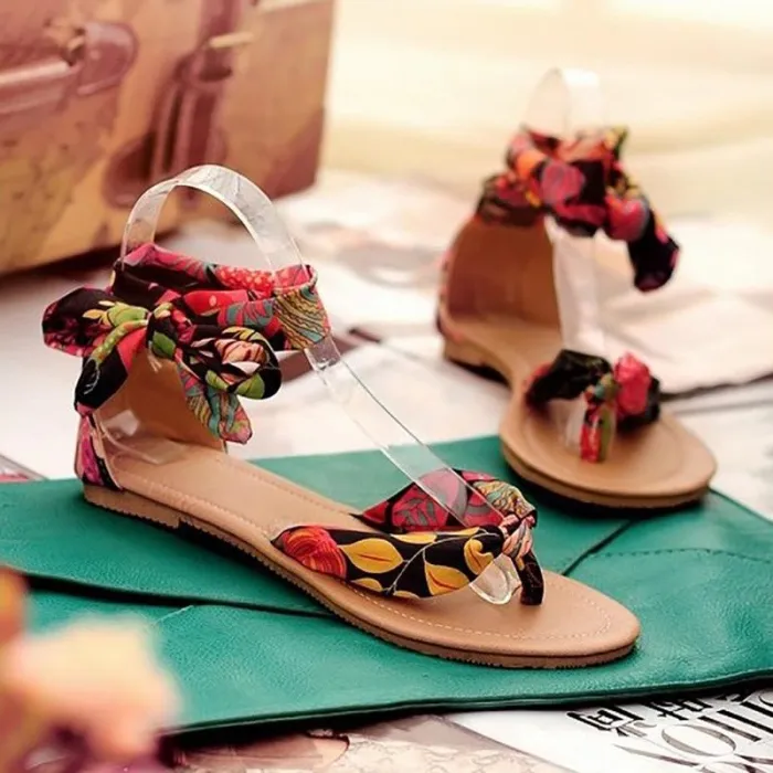 Fashion Strappy Top Post Flat Sandals