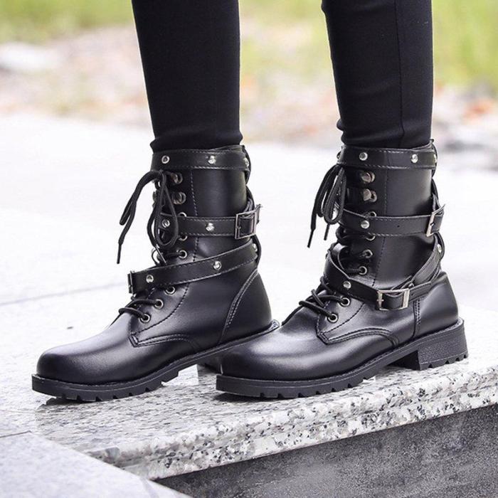Women PU Booties Casual Comfort Plus Size Shoes