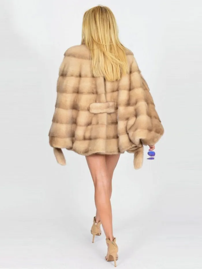 Plus Size Bats Sleeveless Faux Fur Leather Winter Parka Coat