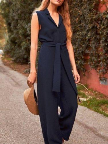 Solid Sleeveless One-Pieces