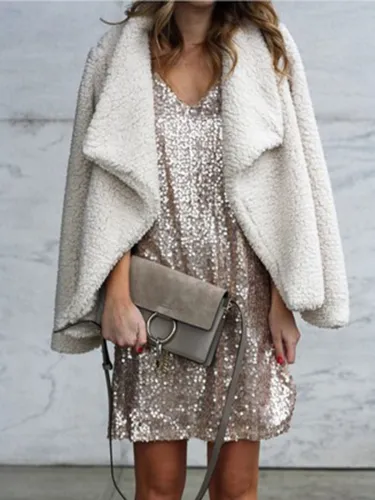 Women Sherpa Coat Sweet Solid Teddy Bear Coats