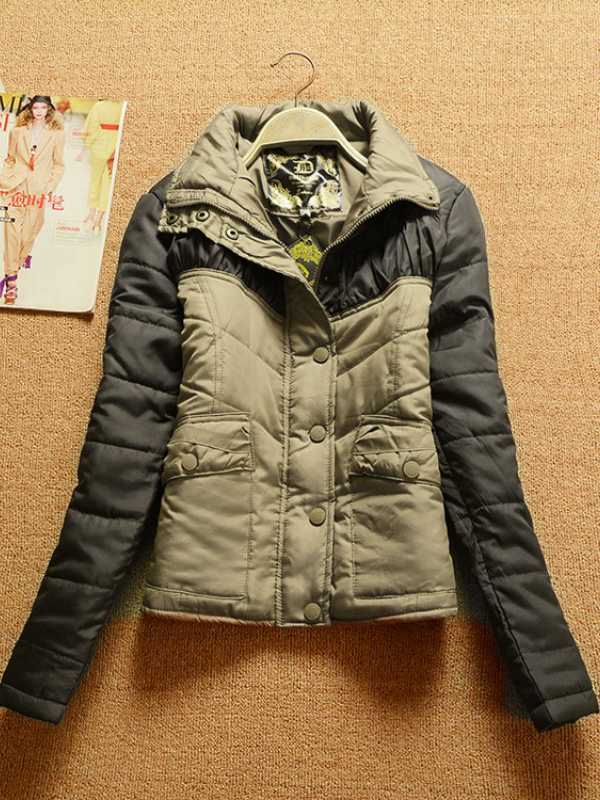 Long Sleeve Basic Cotton Patchwork Coat