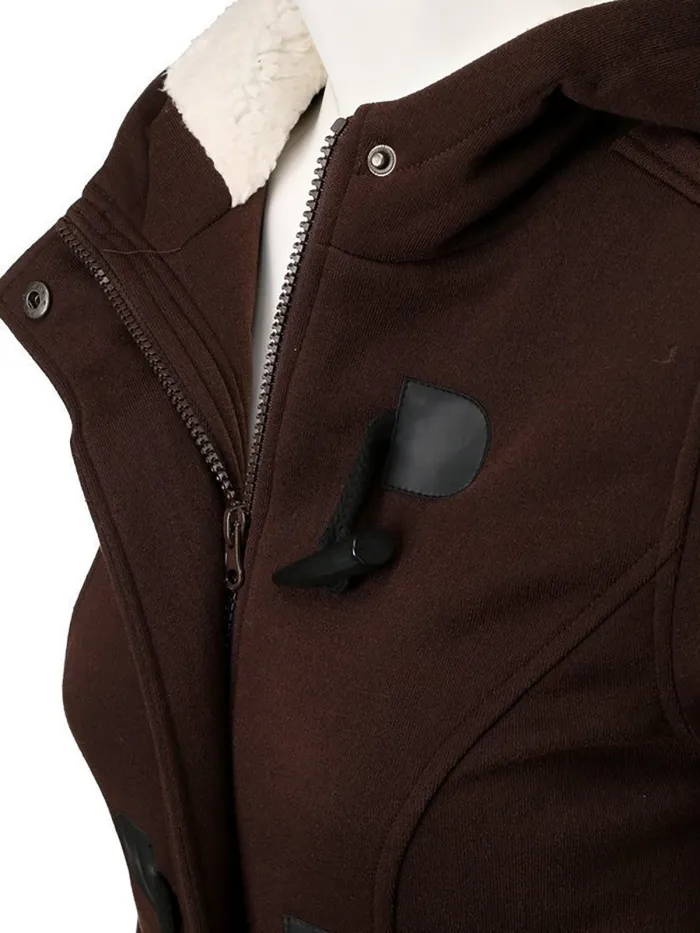 Womens Plus Size Paneled Hoodie Outerwears