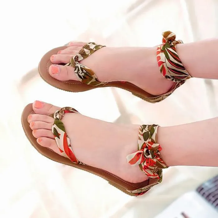 Fashion Strappy Top Post Flat Sandals