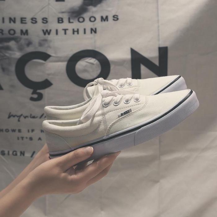 Women Flat Heel Lace-up Canvas Athletic Spring/Fall Flats