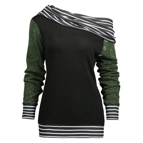 Long Sleeve Striped Casual Blouse & Shirts