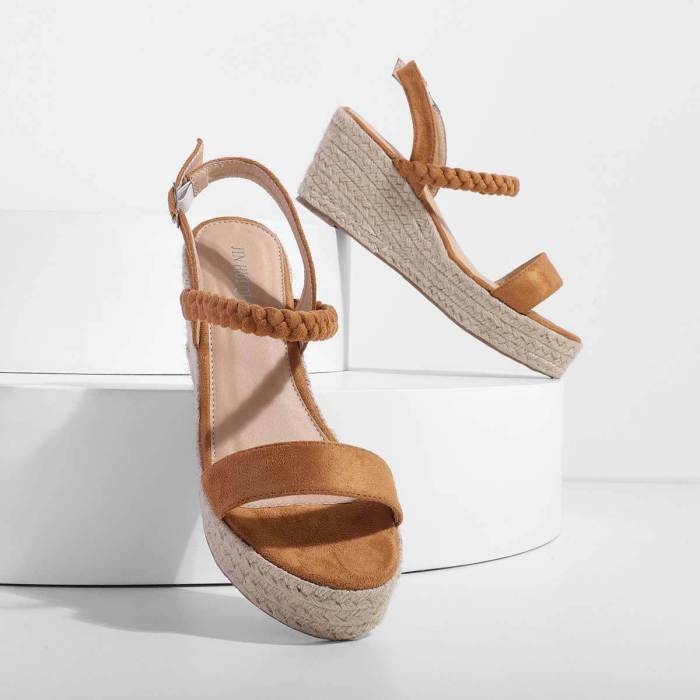 Comfy Summer Buckle Sandals Espadrilles Wedge Sandals