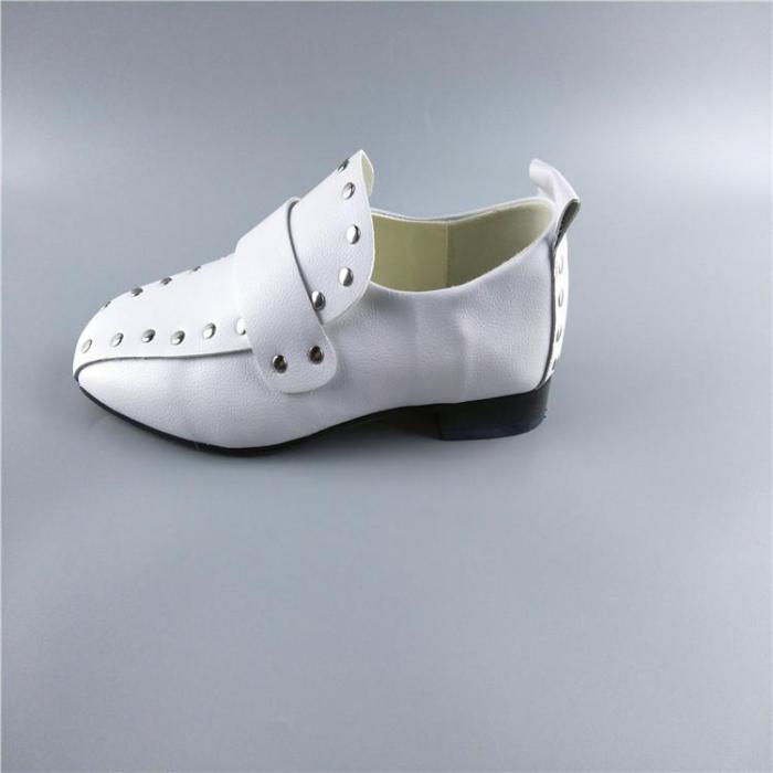 Women Chunky Heel Artificial Leather Rivet Spring/Fall Loafers