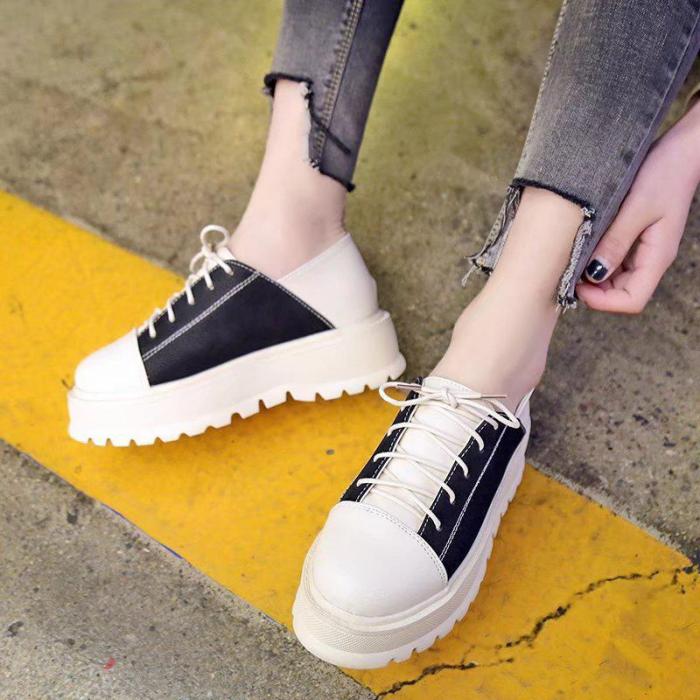 Brown All Season Casual PU Lace-up Oxfords