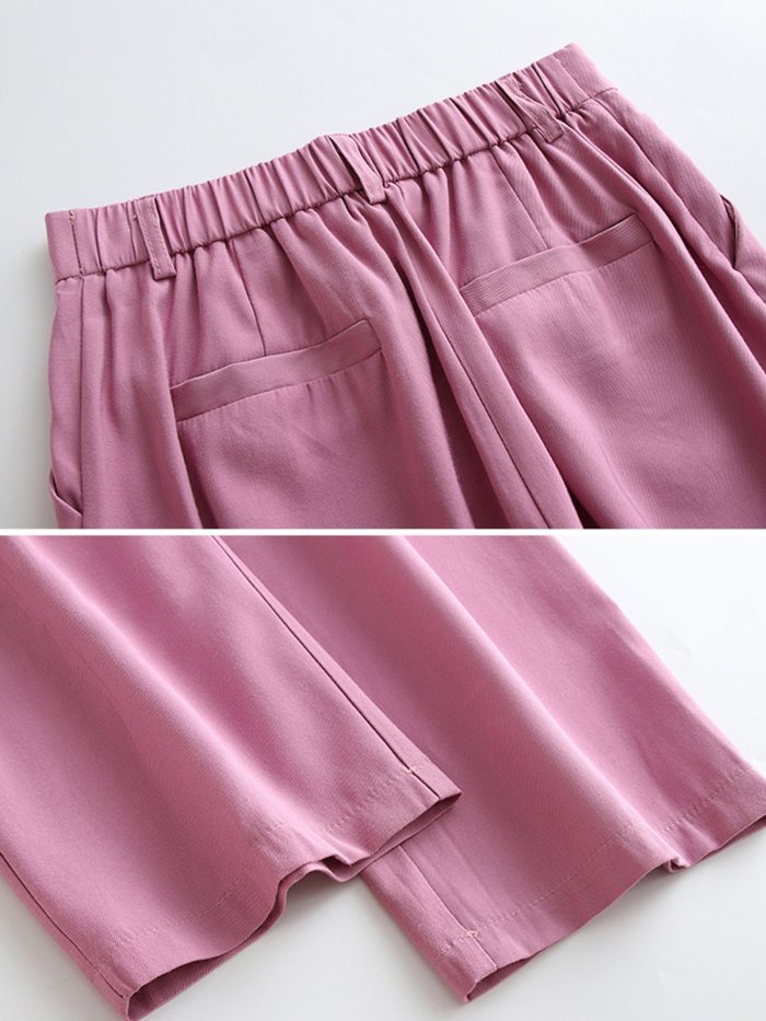 Plus Size Women Plain Casual Pants