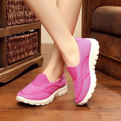 Women Mesh Fabric Sneakers Casual Comfort Slip On Shoes