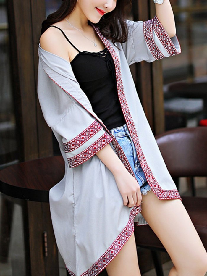 3/4 Sleeve Cotton Outerwear
