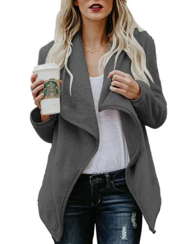Shawl Collar Solid Paneled Elegant Quilted Coat