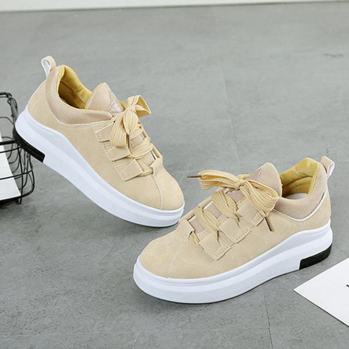 Athletic Lace-up All Season PU Platform Sneaker