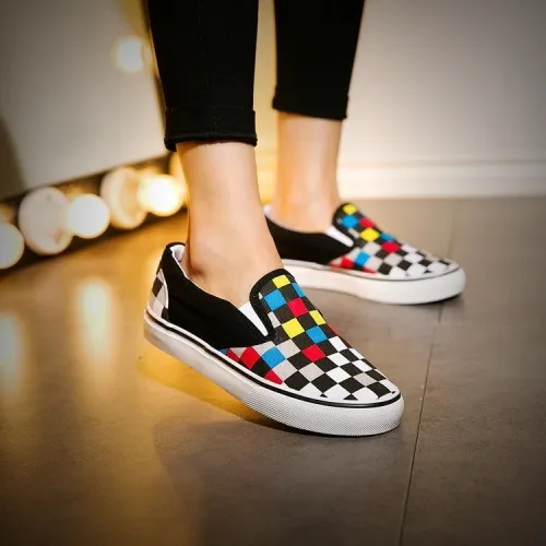 Casual Canvas Flat Heel All Season Loafers