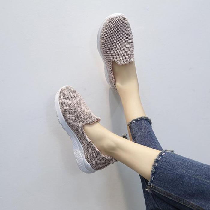 Women Mesh Fabric Sneakers Casual Comfort Slip On Shoes