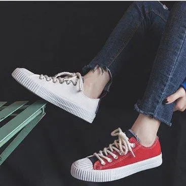 Black-Yellow Color Block Flat Heel Canvas Daily Spring/Fall Flats