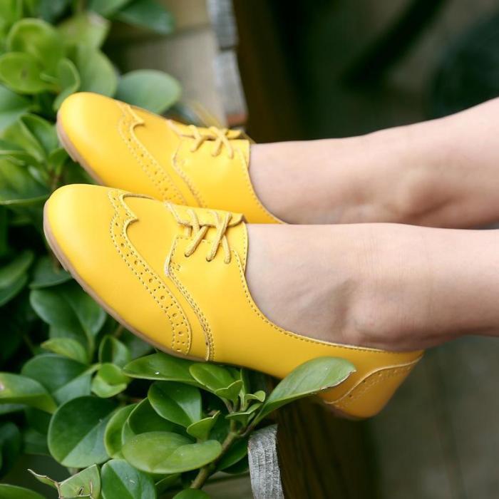 Women Bullock Flat Loafers Casual Comfort Round Toe Slip On Shoes