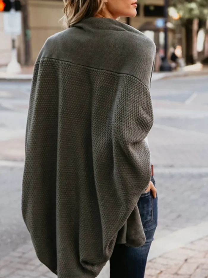 Knitted Casual Knitted Solid Cotton Winter Cardigan
