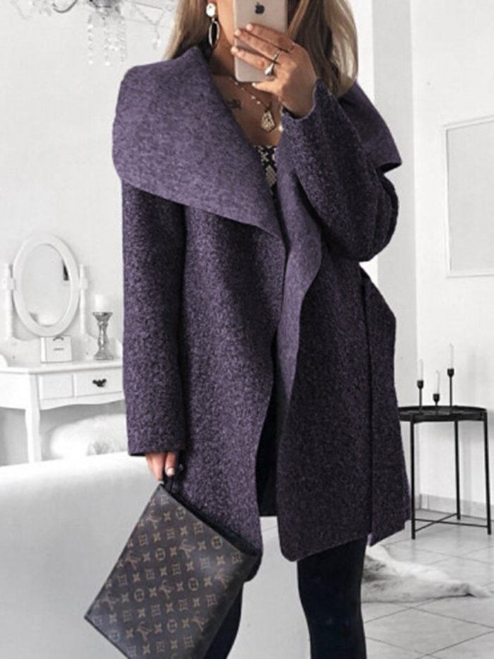 Vintage Shawl Neck Long Sleeve Cardigans With Belt