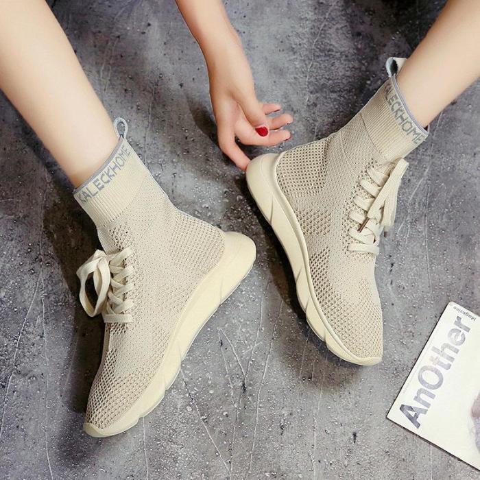 Breathable Low Heel Mesh Lace-up Daily Boots For Women