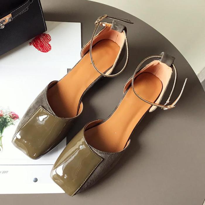Date Spring/Fall Suede Panel Chunky Heel Heel