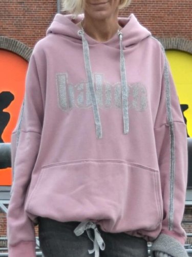 Pink Long Sleeve Hoodie Shirts & Tops