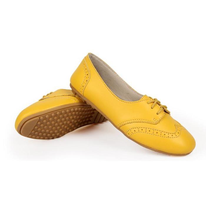 Women Bullock Flat Loafers Casual Comfort Round Toe Slip On Shoes