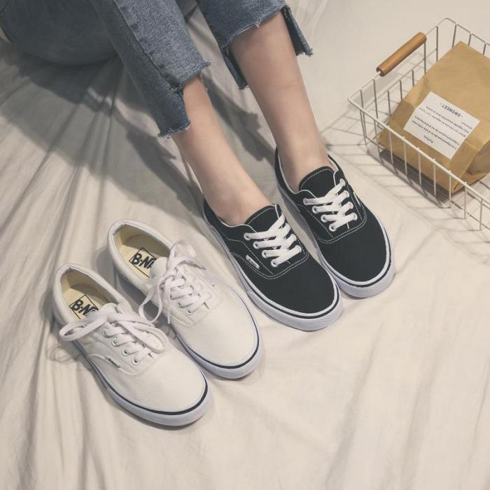 Women Flat Heel Lace-up Canvas Athletic Spring/Fall Flats