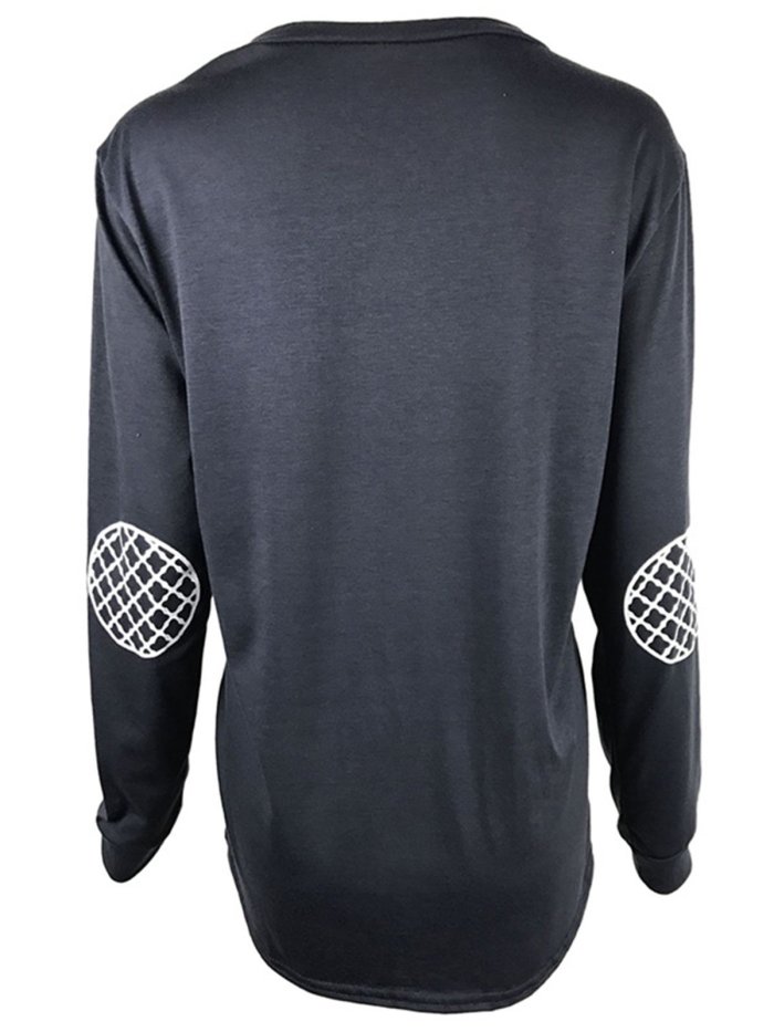 Long Sleeve Cotton Sweet Crew Neck T-Shirts
