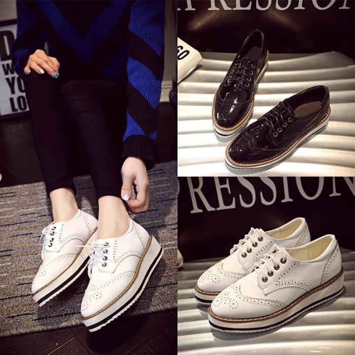 Women PU Loafers Casual Comfort Oxford Shoes