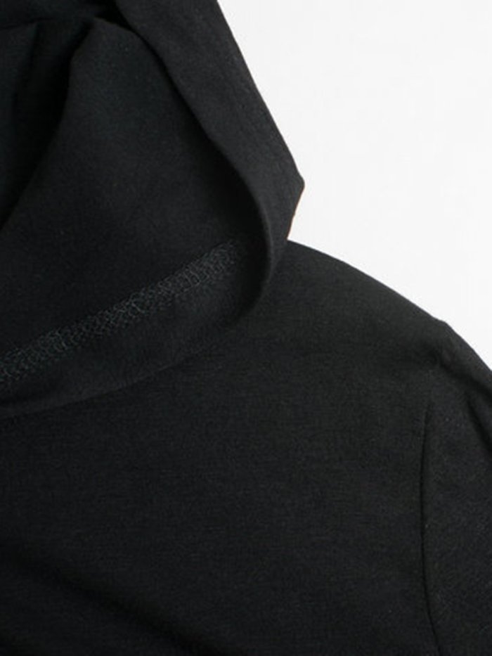 Long Sleeve Casual Asymmetric Plus Size Hoodies