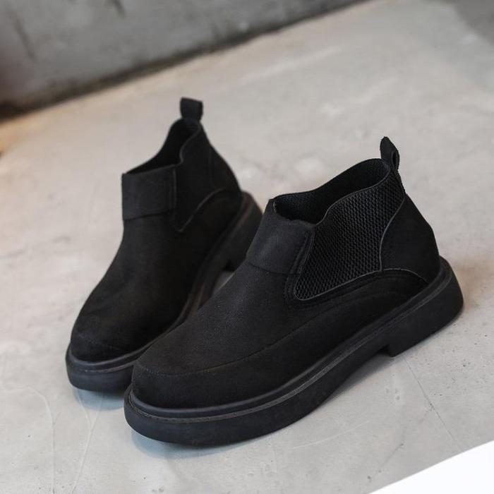 Slip-on Casual Suede Elastic Band Ankle Boots