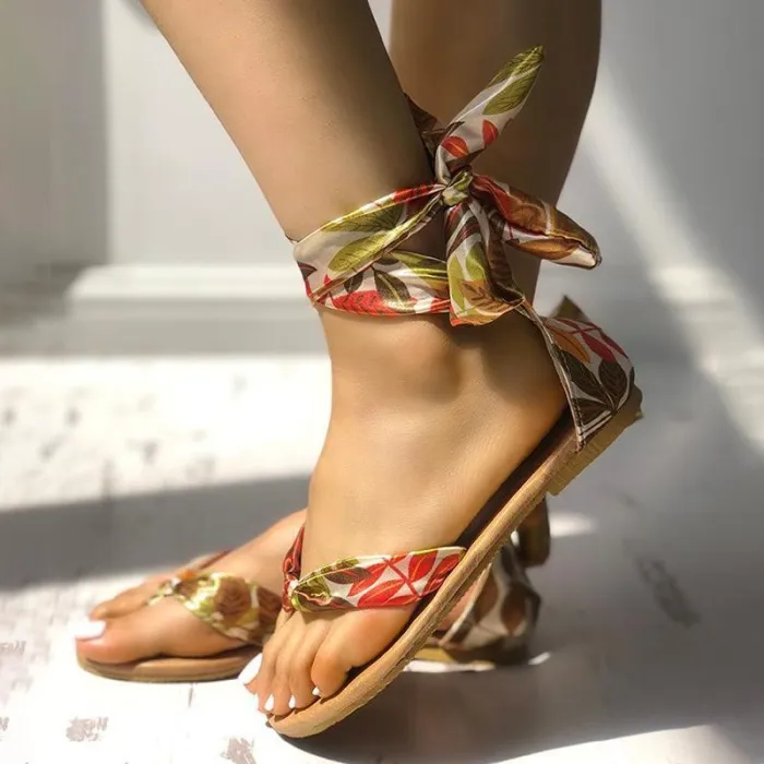 Fashion Strappy Top Post Flat Sandals